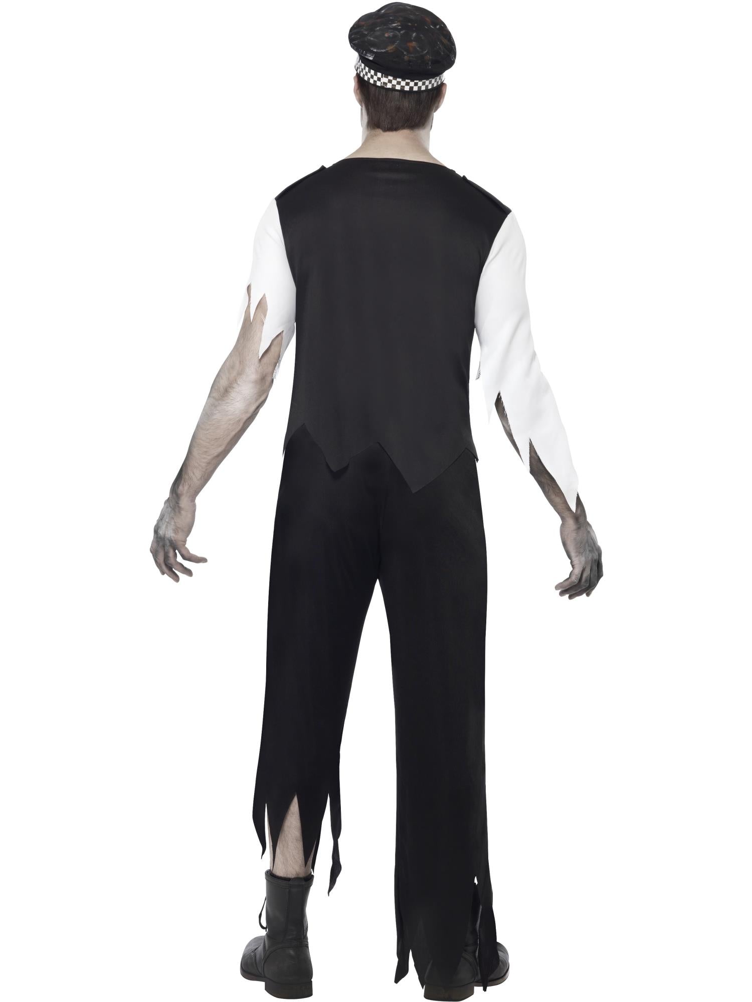Zombie Policeman Costume, Black 2