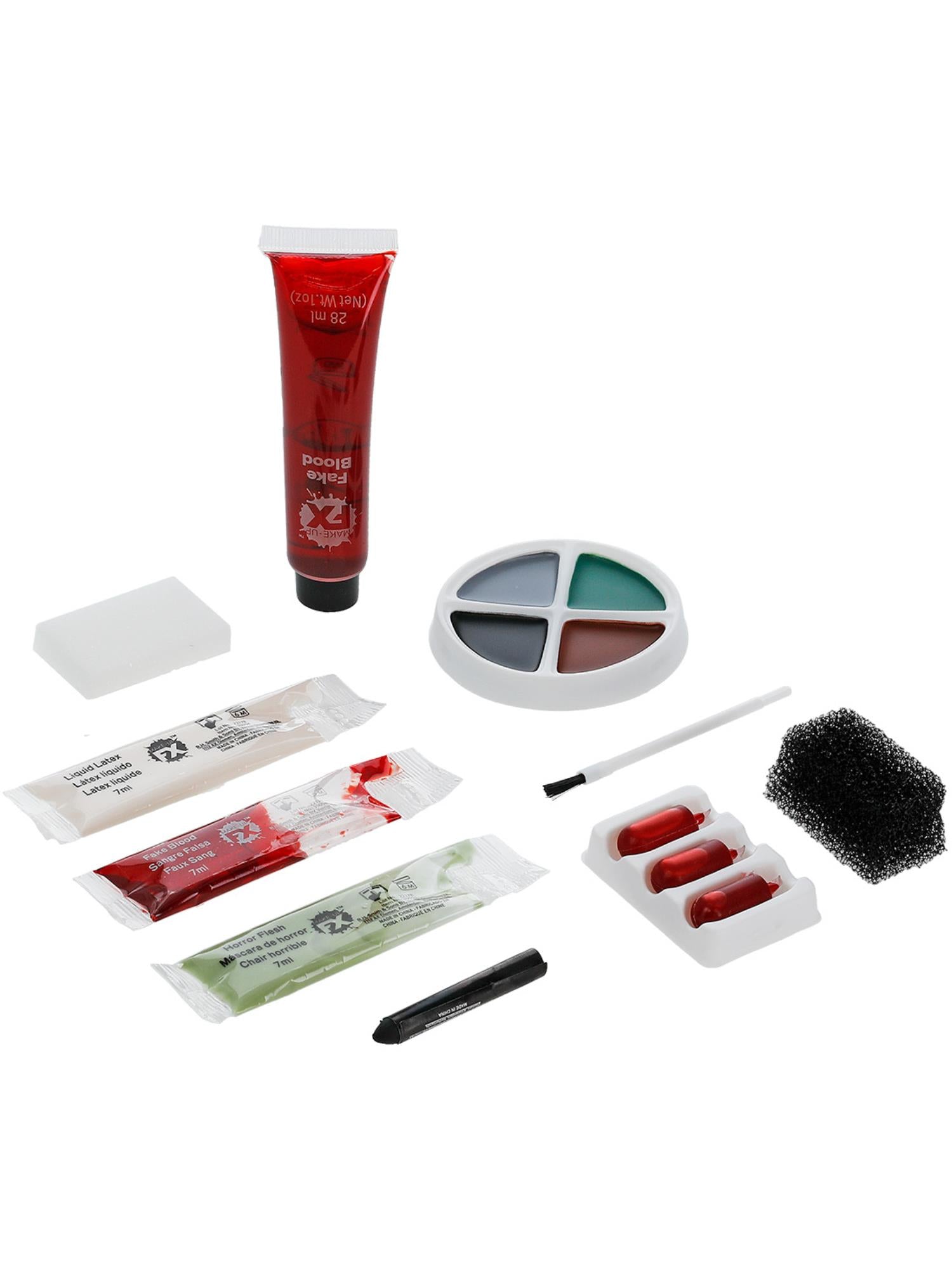 Smiffys Make-Up FX, Complete Zombie Kit, Facepaint 3