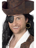 Pirate Eyepatch and Earring, Black 1