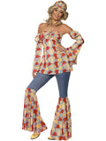 Vintage Hippy 70s Costume, Multi-Coloured 1