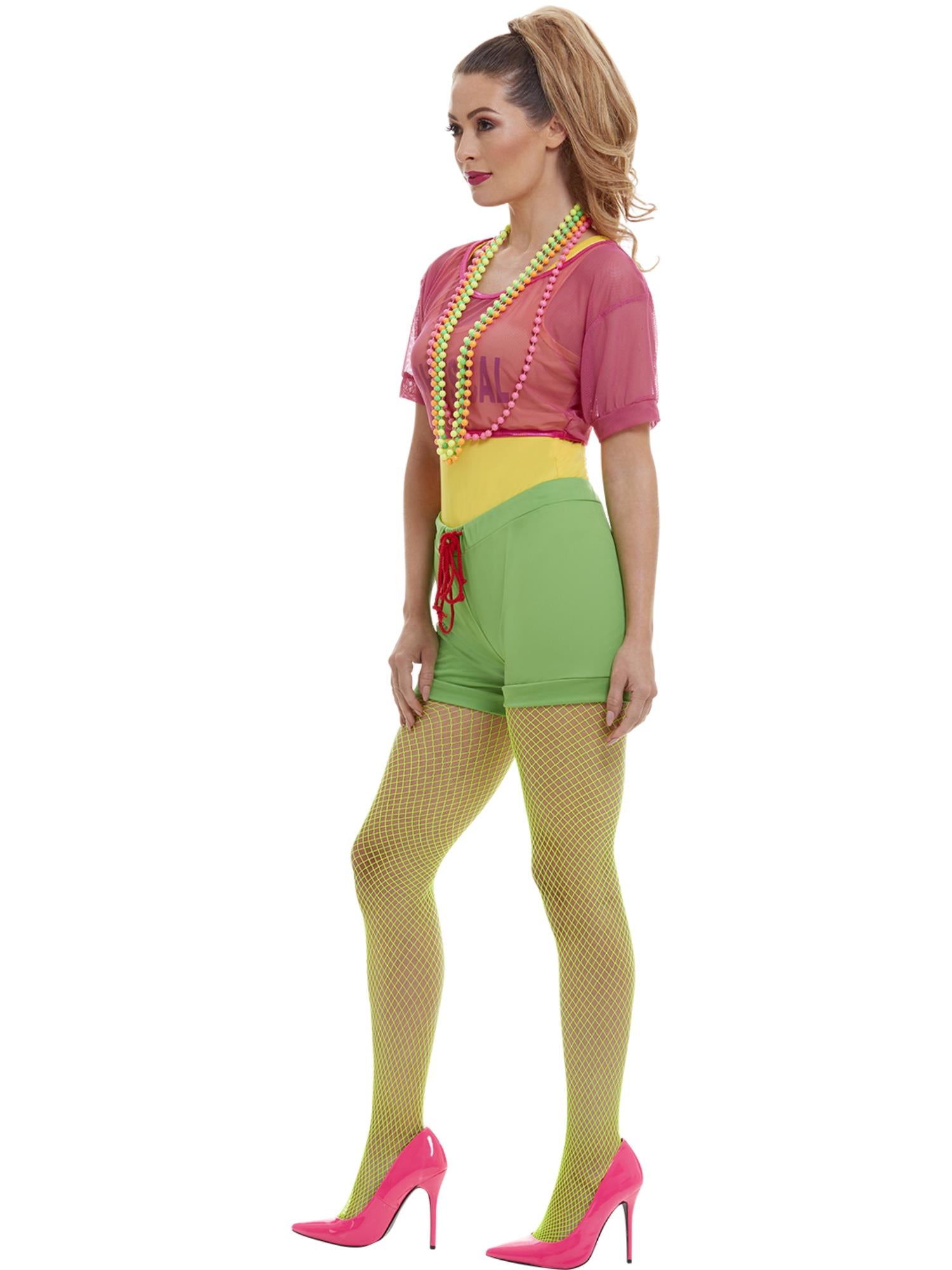 Let's Get Physical Girl Costume, Multi-Coloured 3