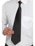 Deluxe Black Gangster Tie, Black 1