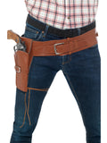 Adult Faux Leather Single Holster with Belt, Tan 1