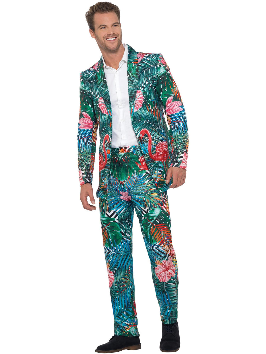 Hawaiian Tropical Flamingo Suit, Multi-Coloured 1