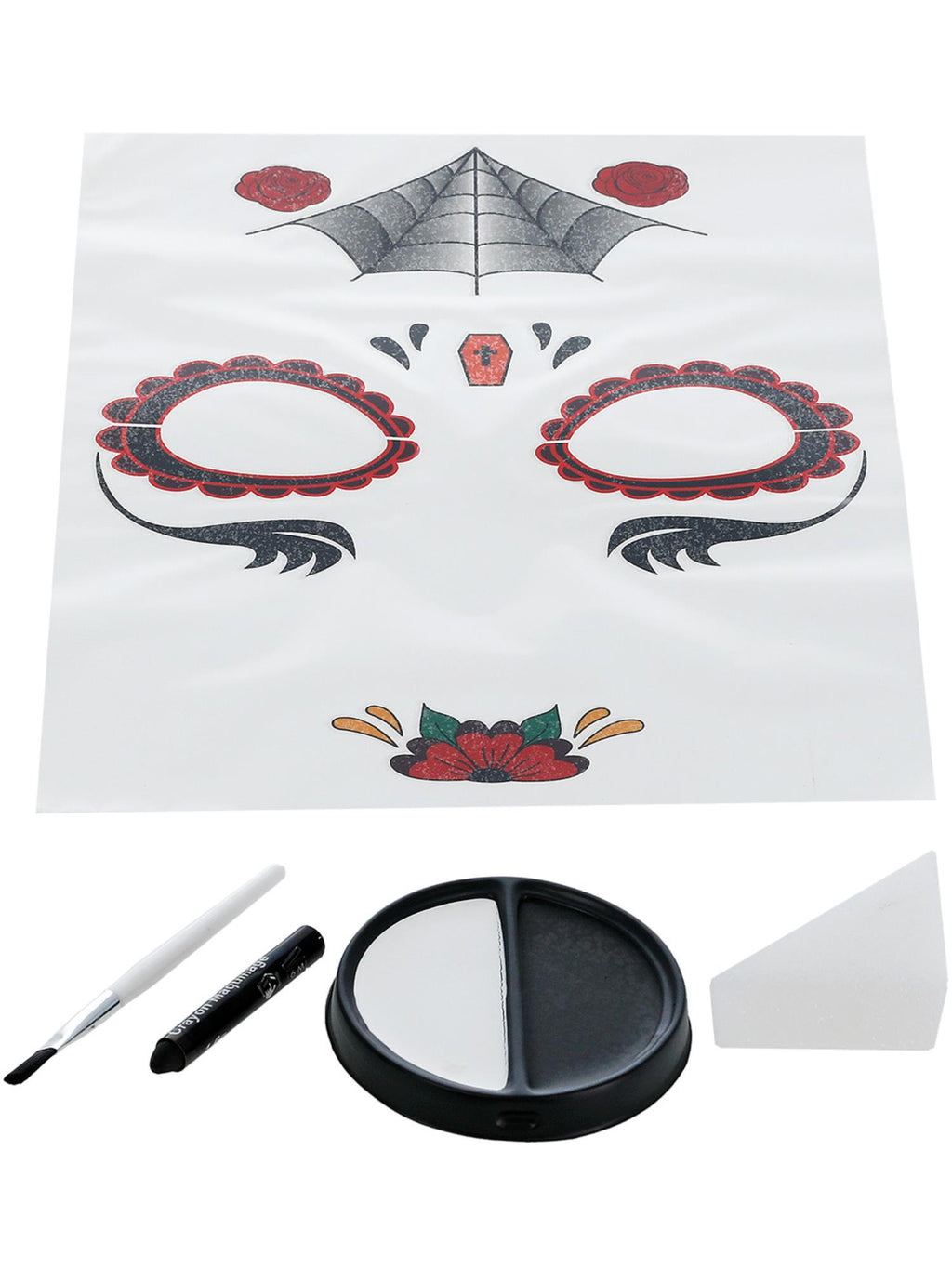 Smiffys Make-Up FX, Day of the Dead Kit, Aqua, Red 3