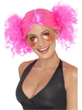 80s Bunches Wig, Pink 1