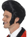 50s Quiff King Wig, Black 1