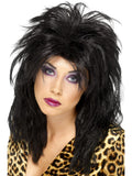 80s Popstar Wig, Black 1