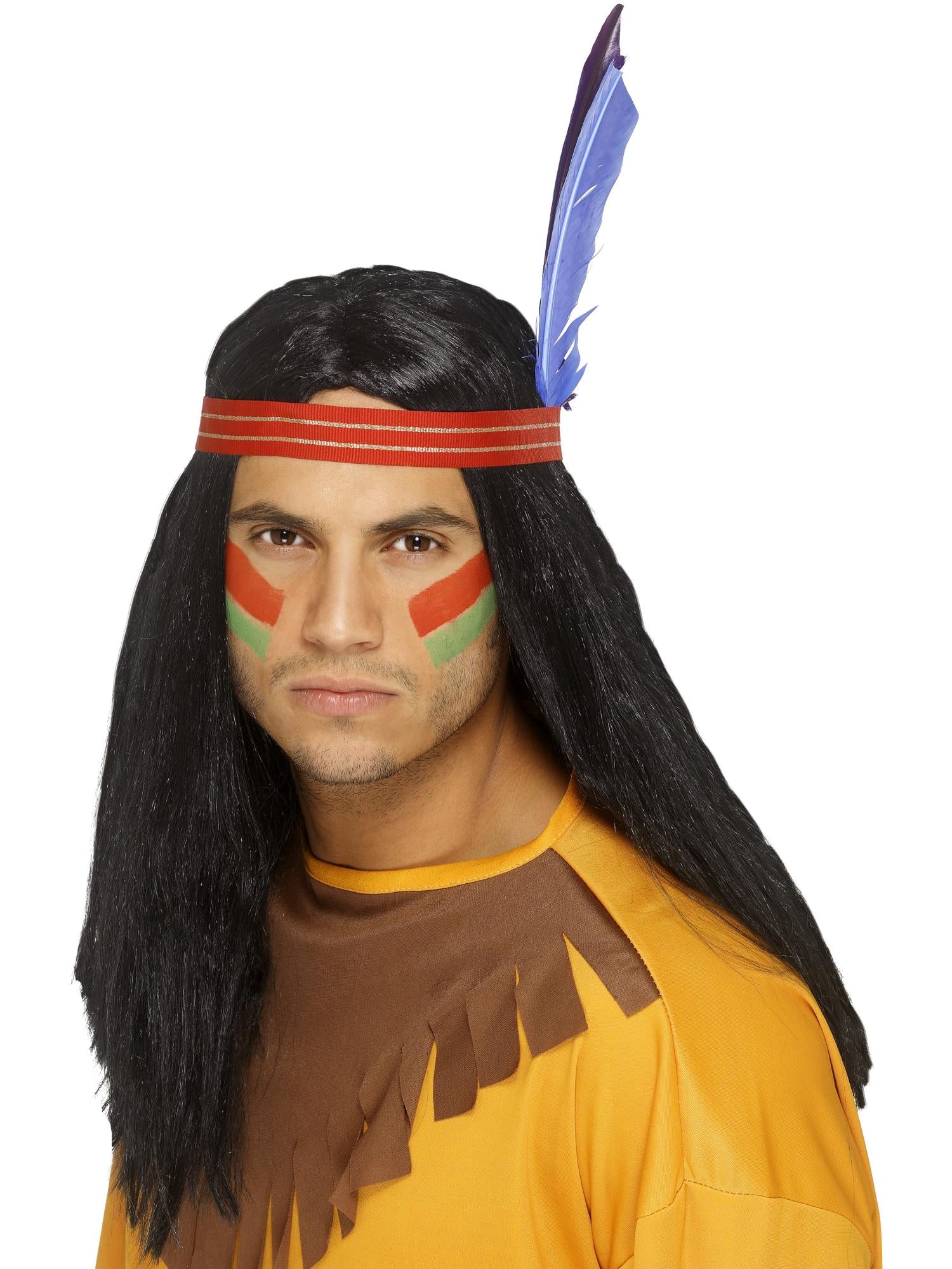 Native American Inspired Brave Wig, Black 1