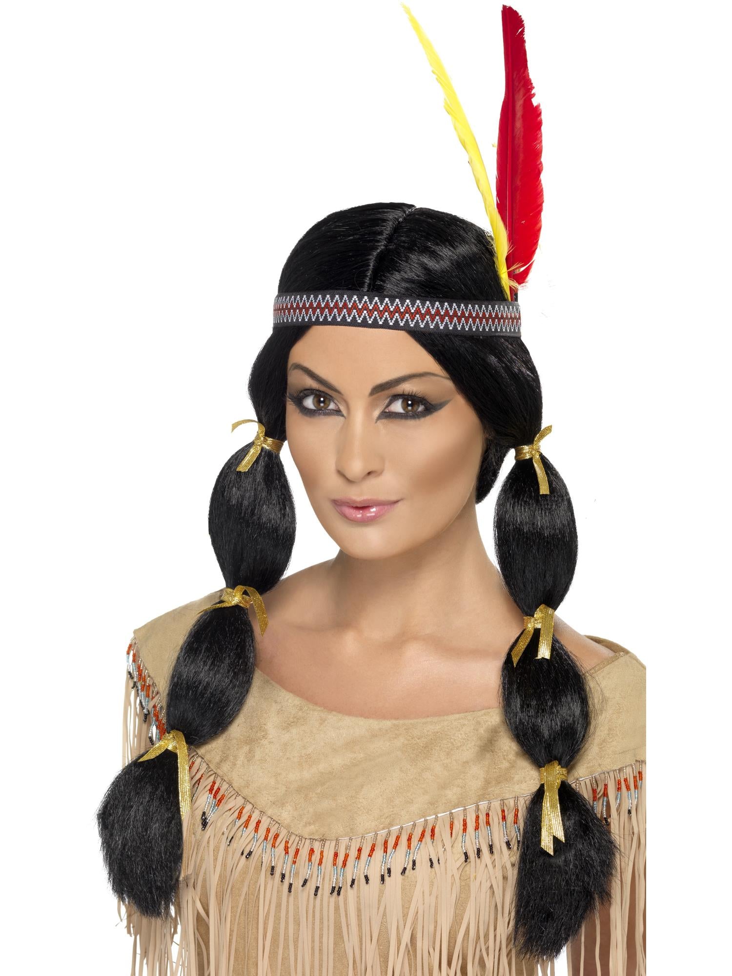 Native American Inspired Wig, Black 1