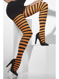 Opaque Tights, Orange & Black 1