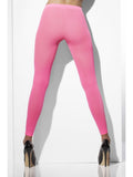 Opaque Footless Tights, Neon Pink 1
