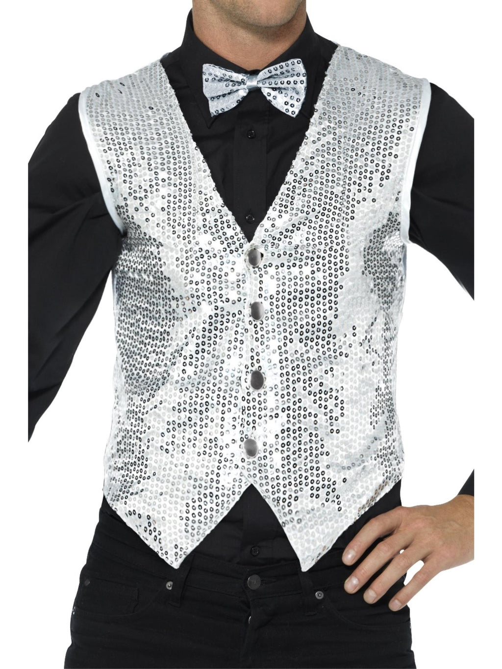 Sequin Waistcoat, Silver 1