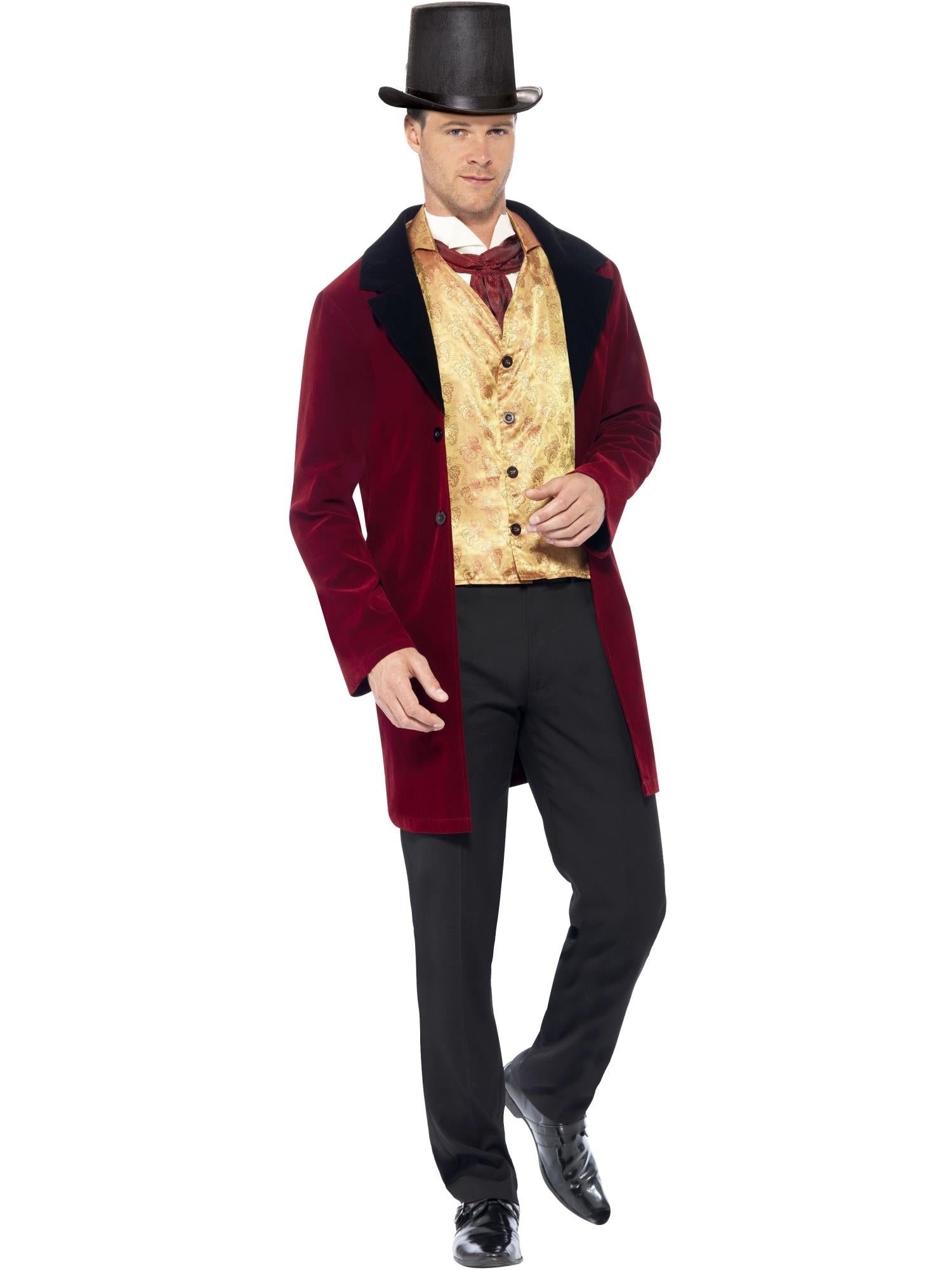 Deluxe Edwardian Gent Costume, Red 1