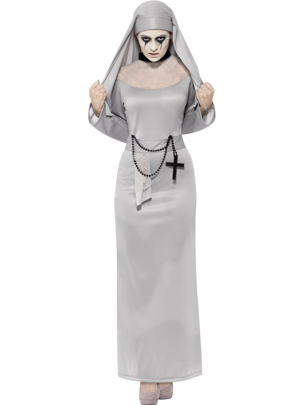 Gothic Nun Costume, Grey 1