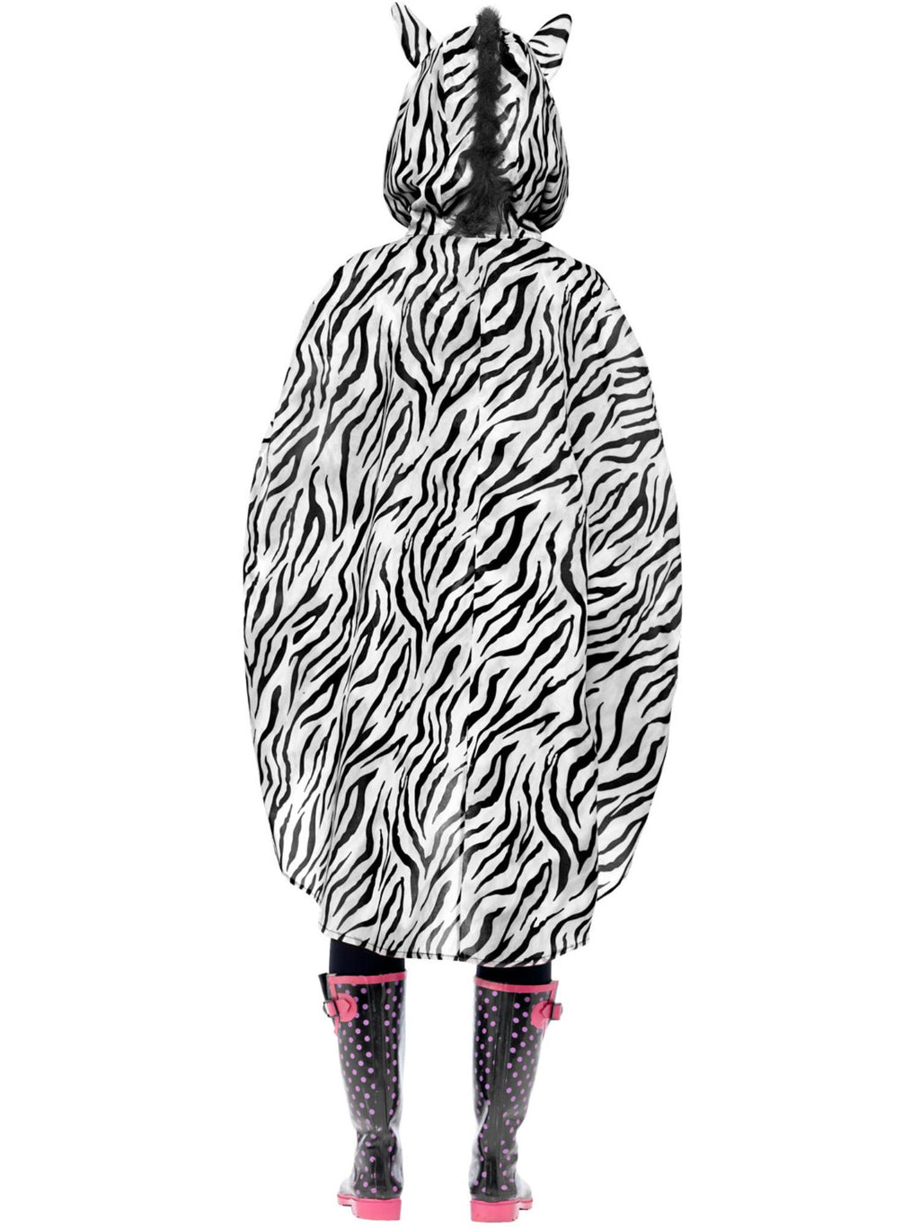 Zebra Party Poncho, Black & White 2
