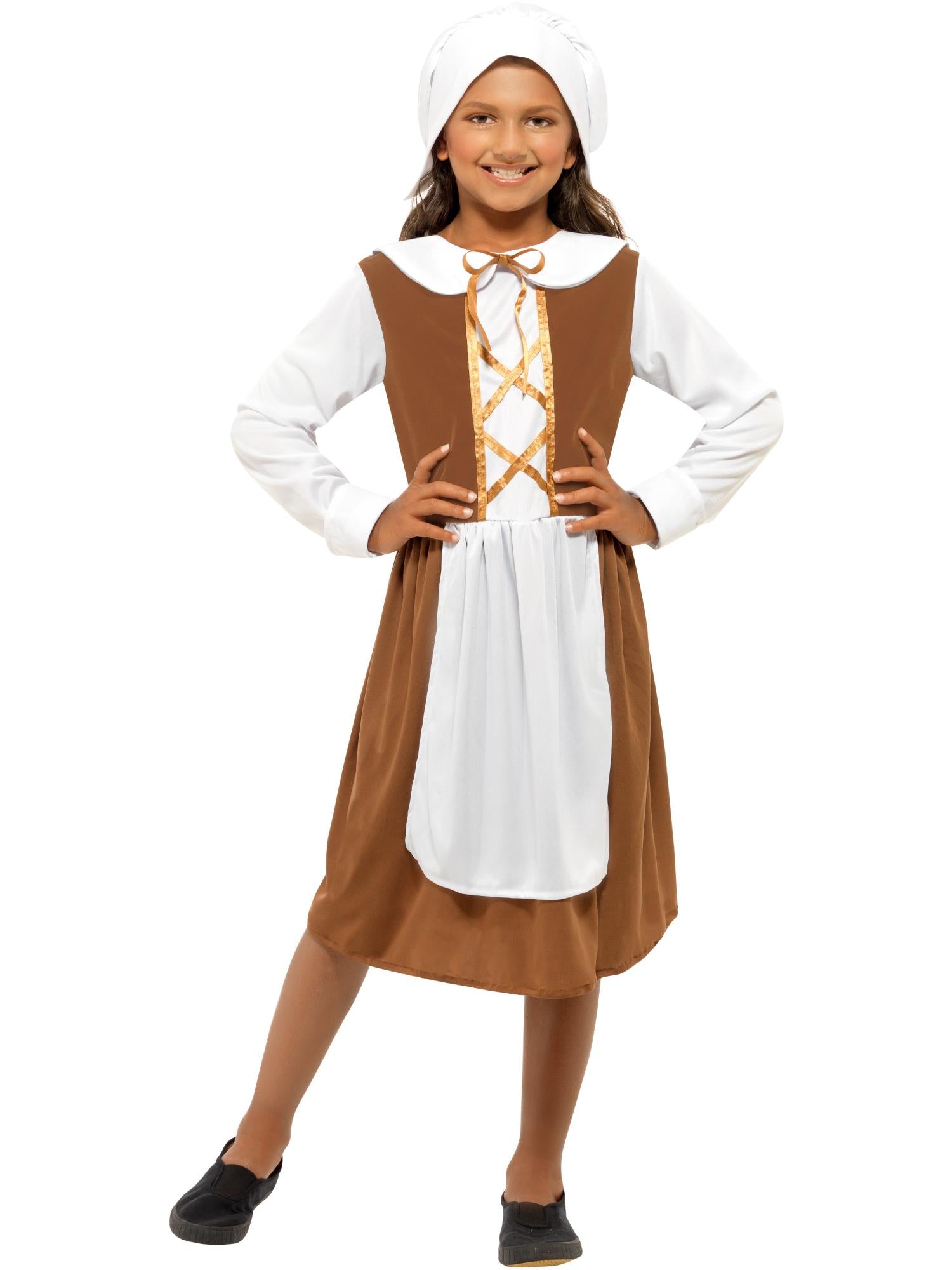 Tudor Girl Costume, Brown 1