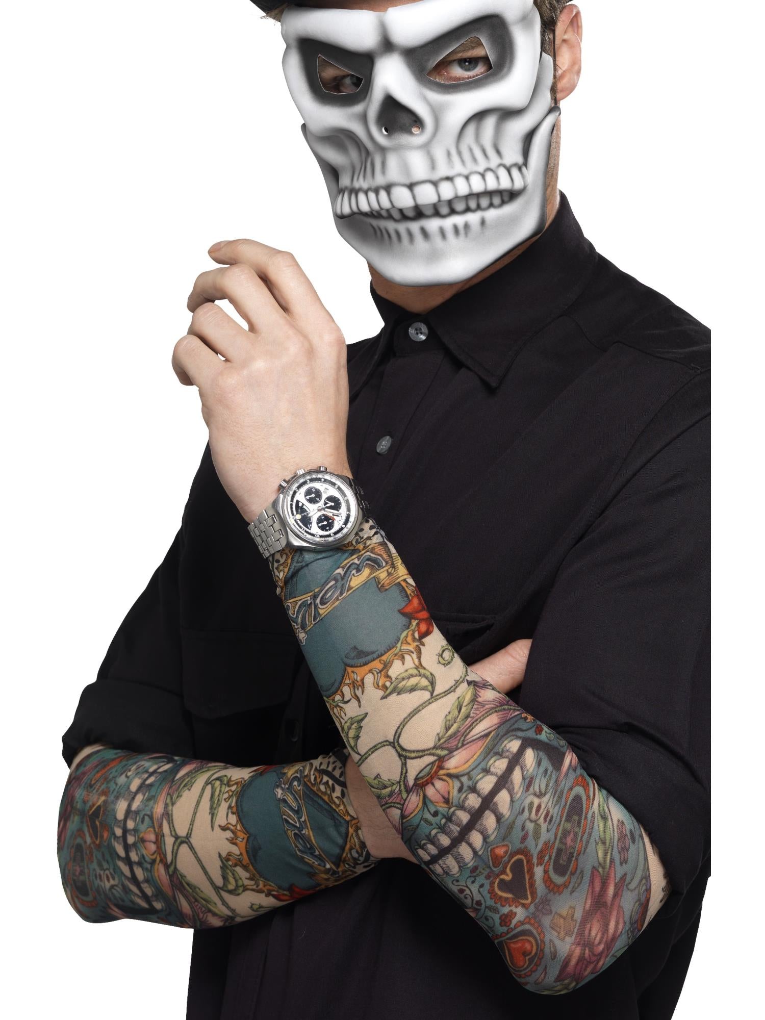 Day of the Dead Tattoo Sleeve, Multi-Coloured 1