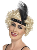 Flapper Headband, Black 1