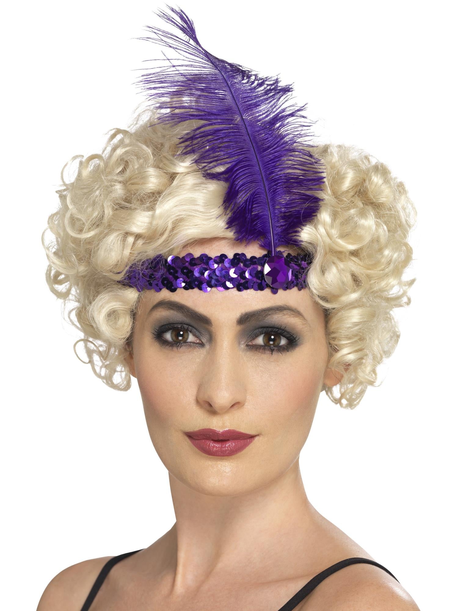 Flapper Headband, Purple 1