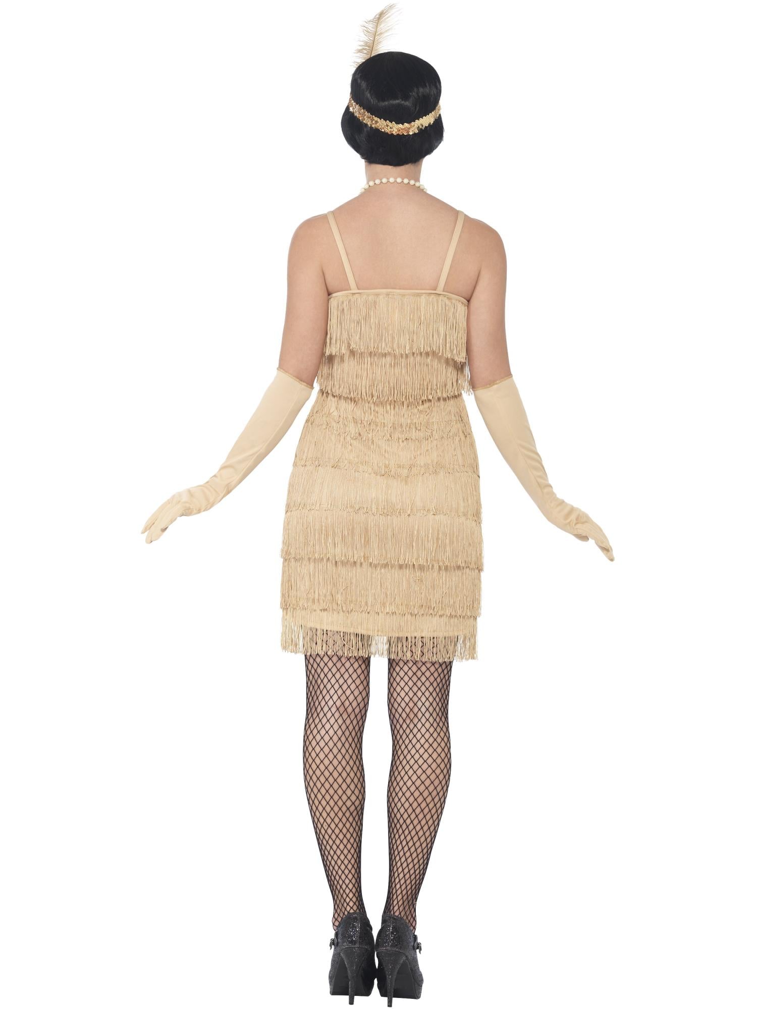 Flapper Costume, Gold 2