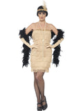 Flapper Costume, Gold 1