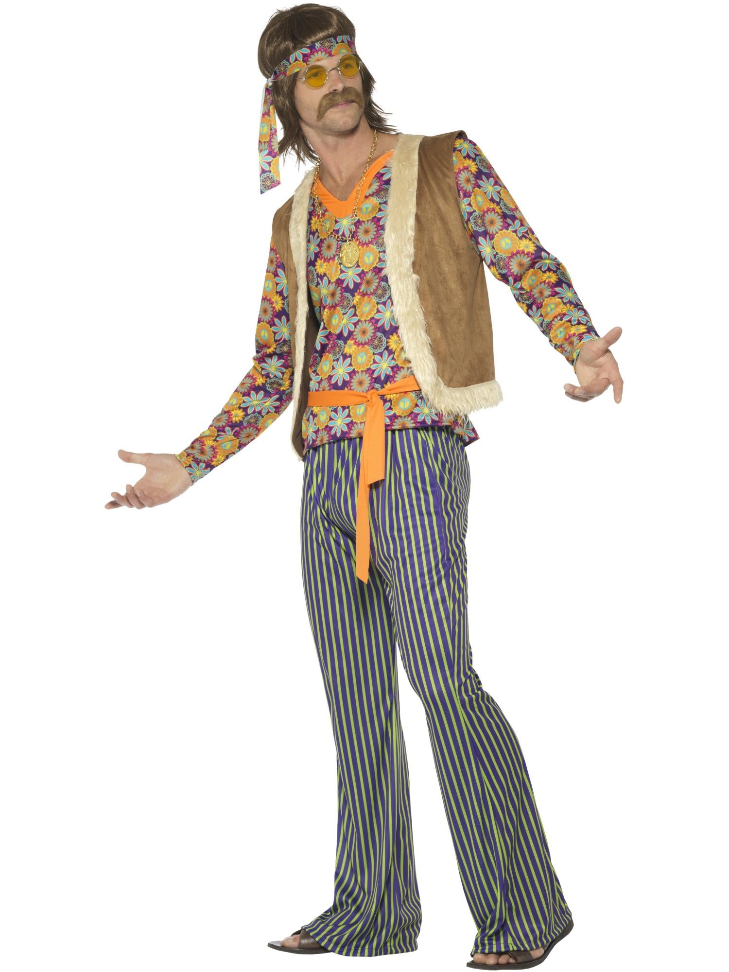 60s Singer Costume, Male, Multi-Coloured 3