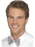Sequin Bow Tie, Silver 1