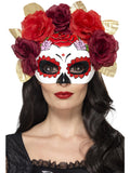 Day of the Dead Rose Eyemask, Red 1