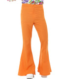 Flared Trousers, Mens, Orange 1