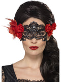 Day of the Dead Lace Filigree Eyemask, Black 1