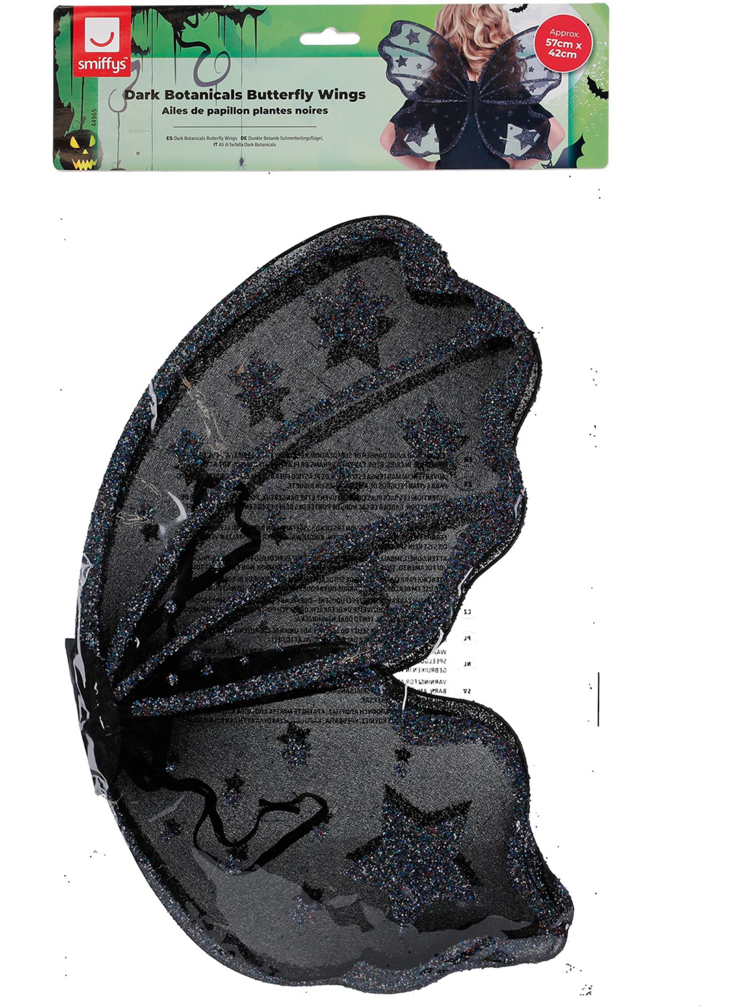 Dark Botanicals Butterfly Wings, 42cm/17in, Black 2