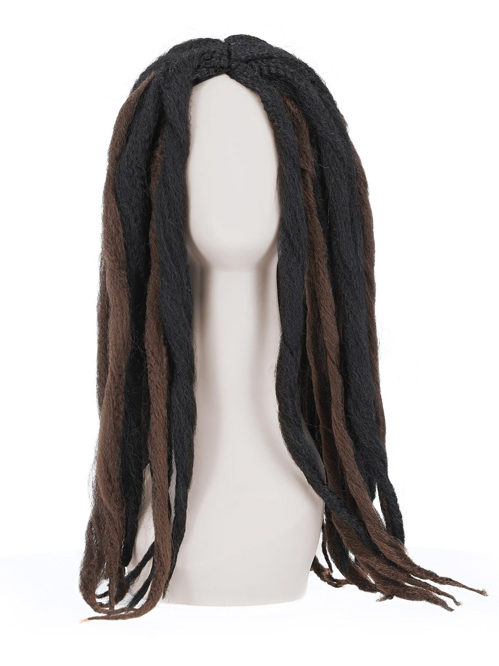 Deluxe Voodoo Dreadlock Wig, Brown & Black 3