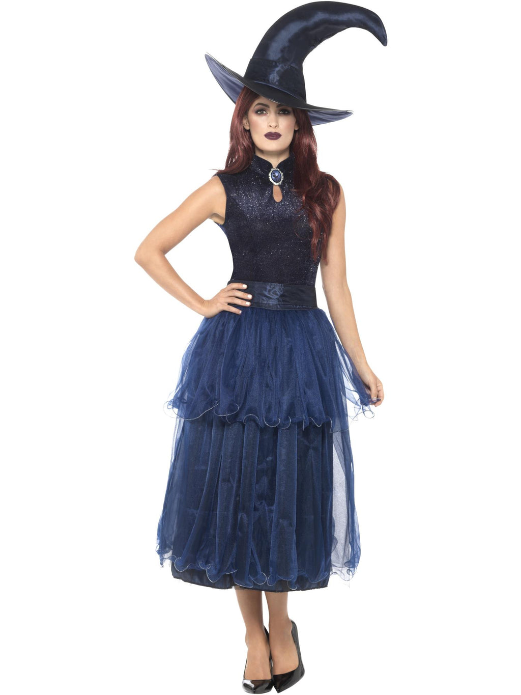 Deluxe Midnight Witch Costume, Blue 1