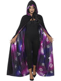 Deluxe Reversible Galaxy Ouija Cape, Black & Purpl 1