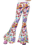 Groovy Flared Trousers, Ladies, Multi-Coloured 1