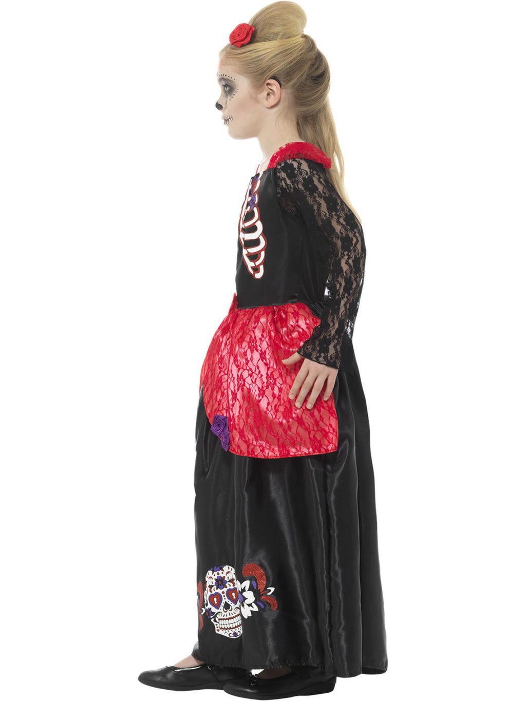 Deluxe Day of the Dead Girl Costume, Black 3