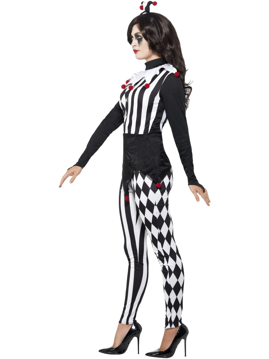Female Jester Costume, Black 3