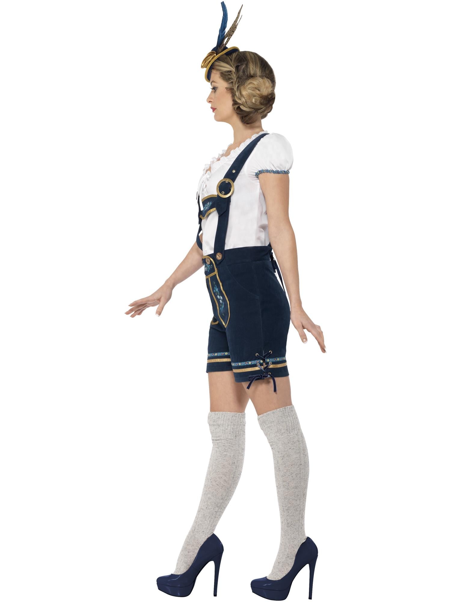 Deluxe Traditional Bavarian Costume, Blue 3