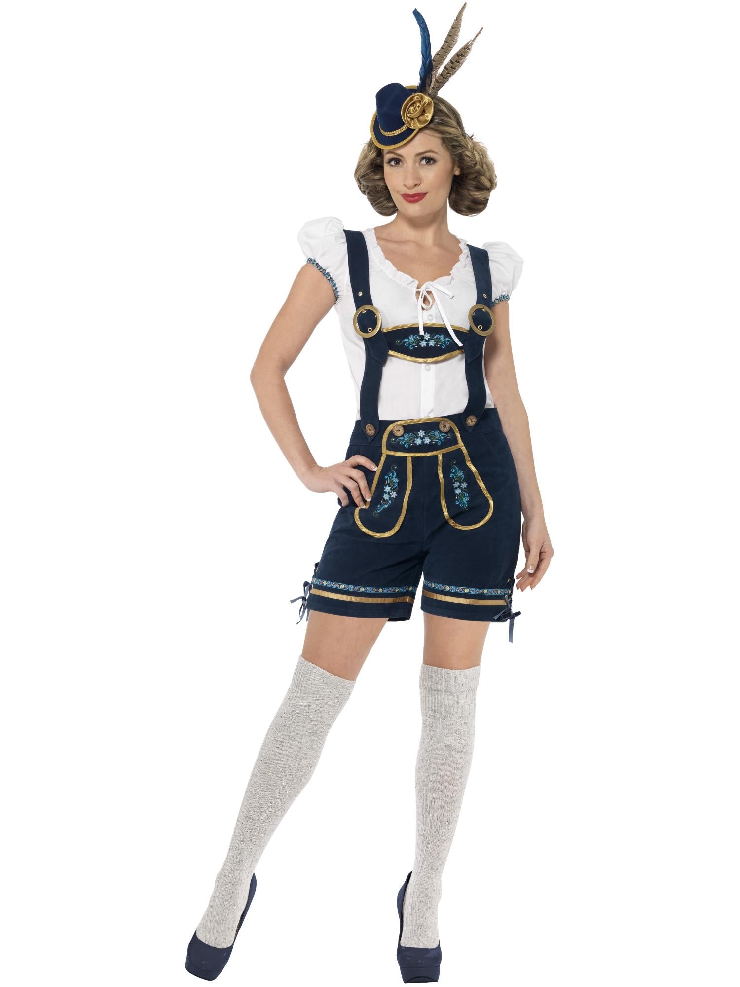 Deluxe Traditional Bavarian Costume, Blue 1
