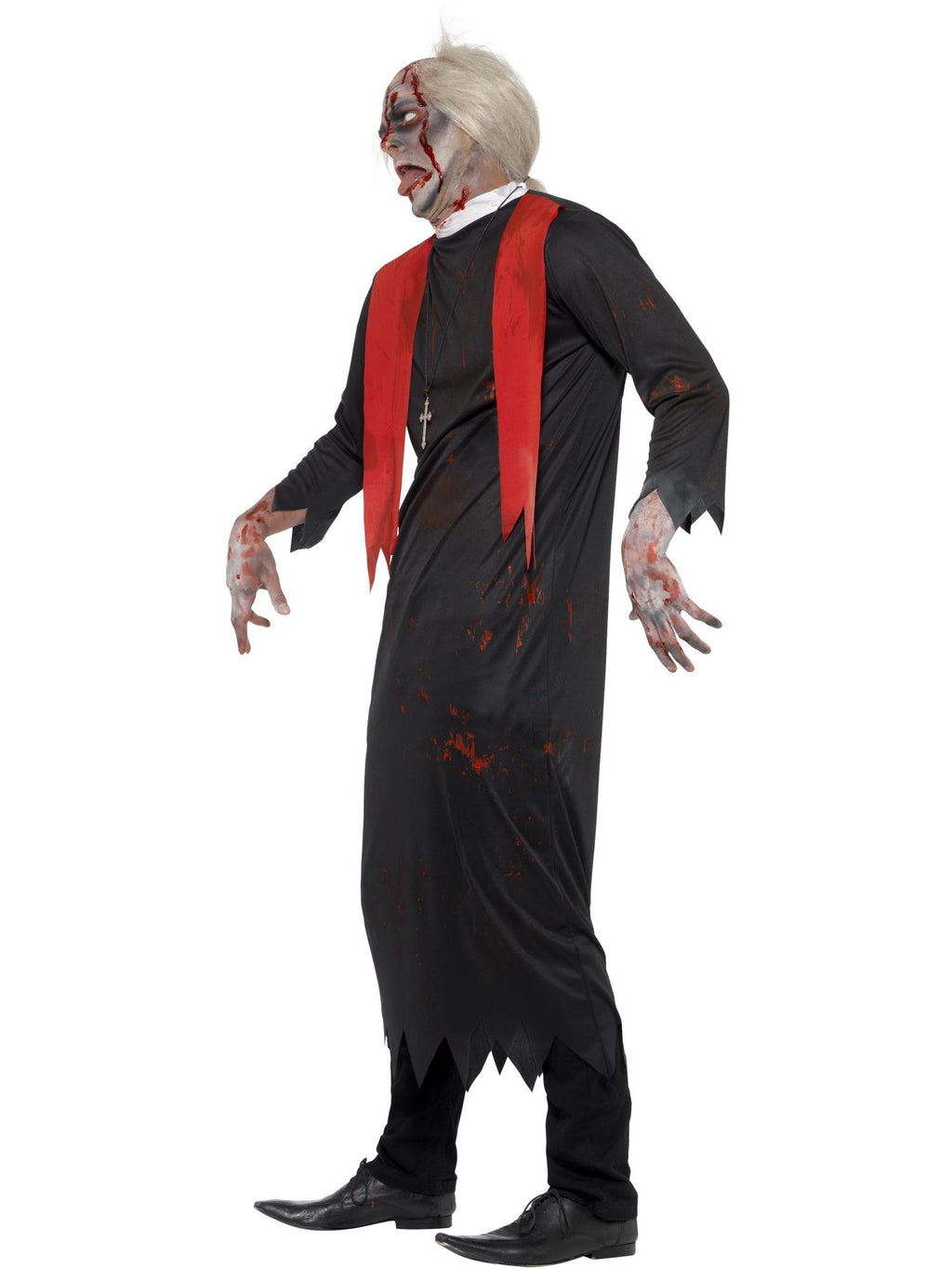 Zombie High Priest Costume, Black 3