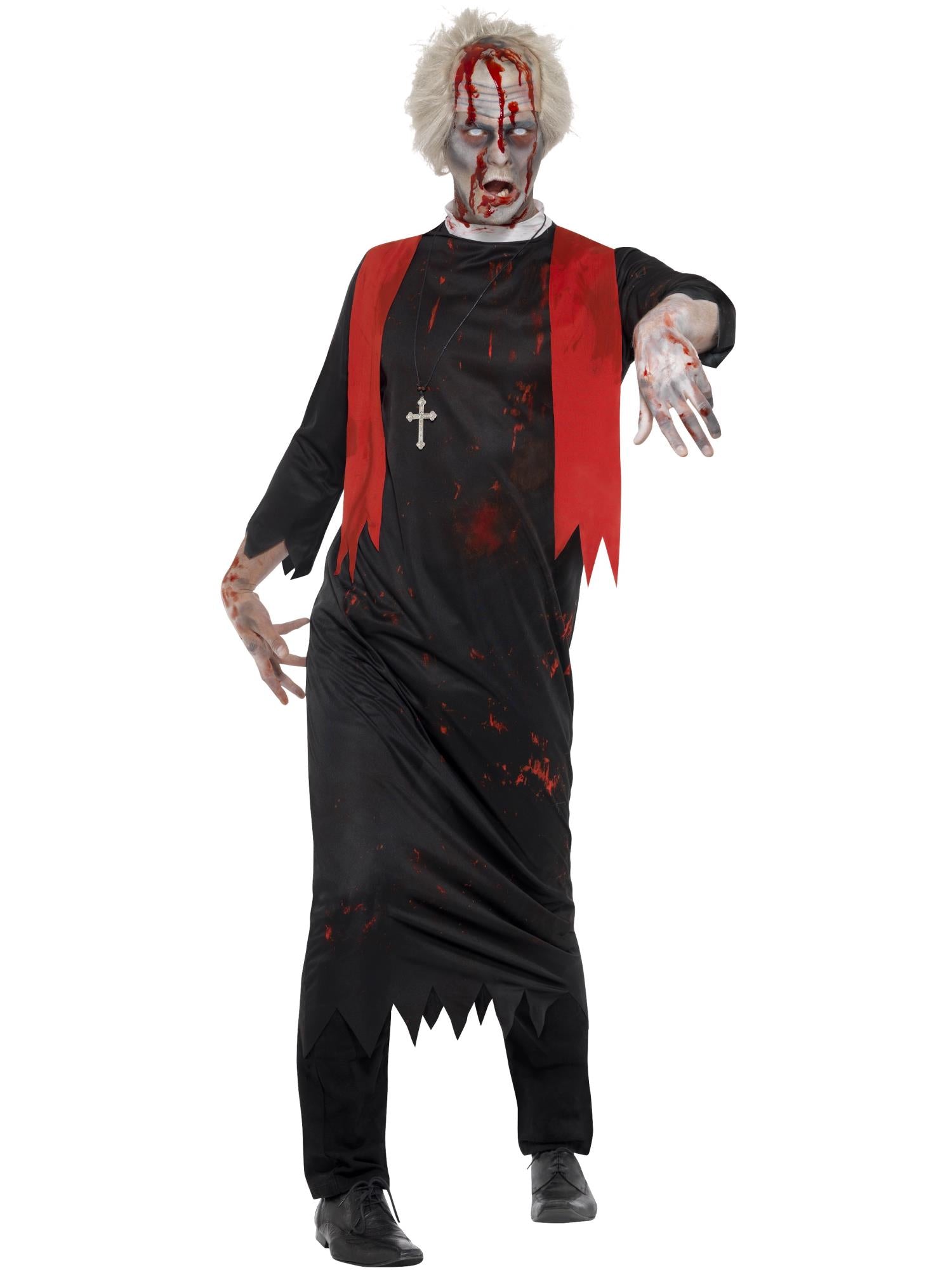 Zombie High Priest Costume, Black 1