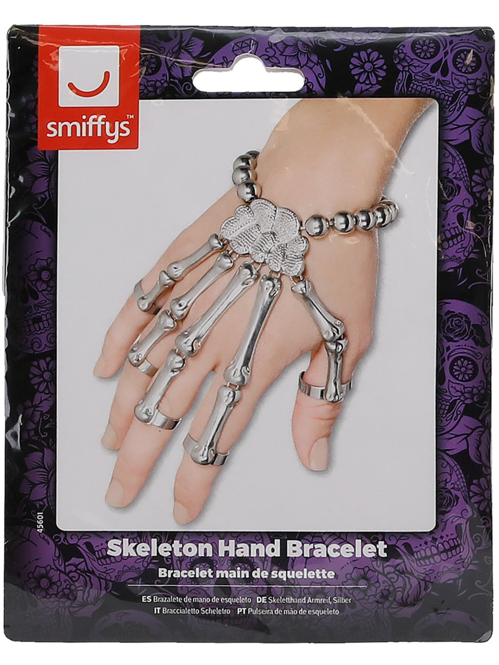 Skeleton Hand Bracelet, Silver 2