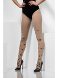 Opaque Tights with Spiders, Nude & Black 1