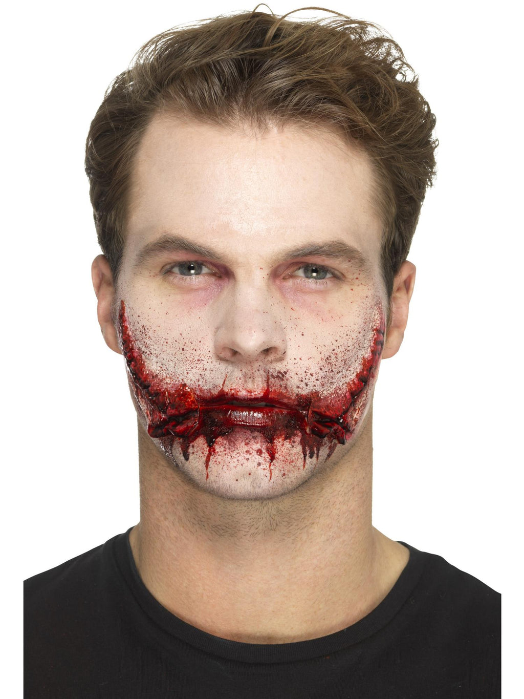 Smiffys Make-Up FX, Latex Stitched Smile Wounds, R 1