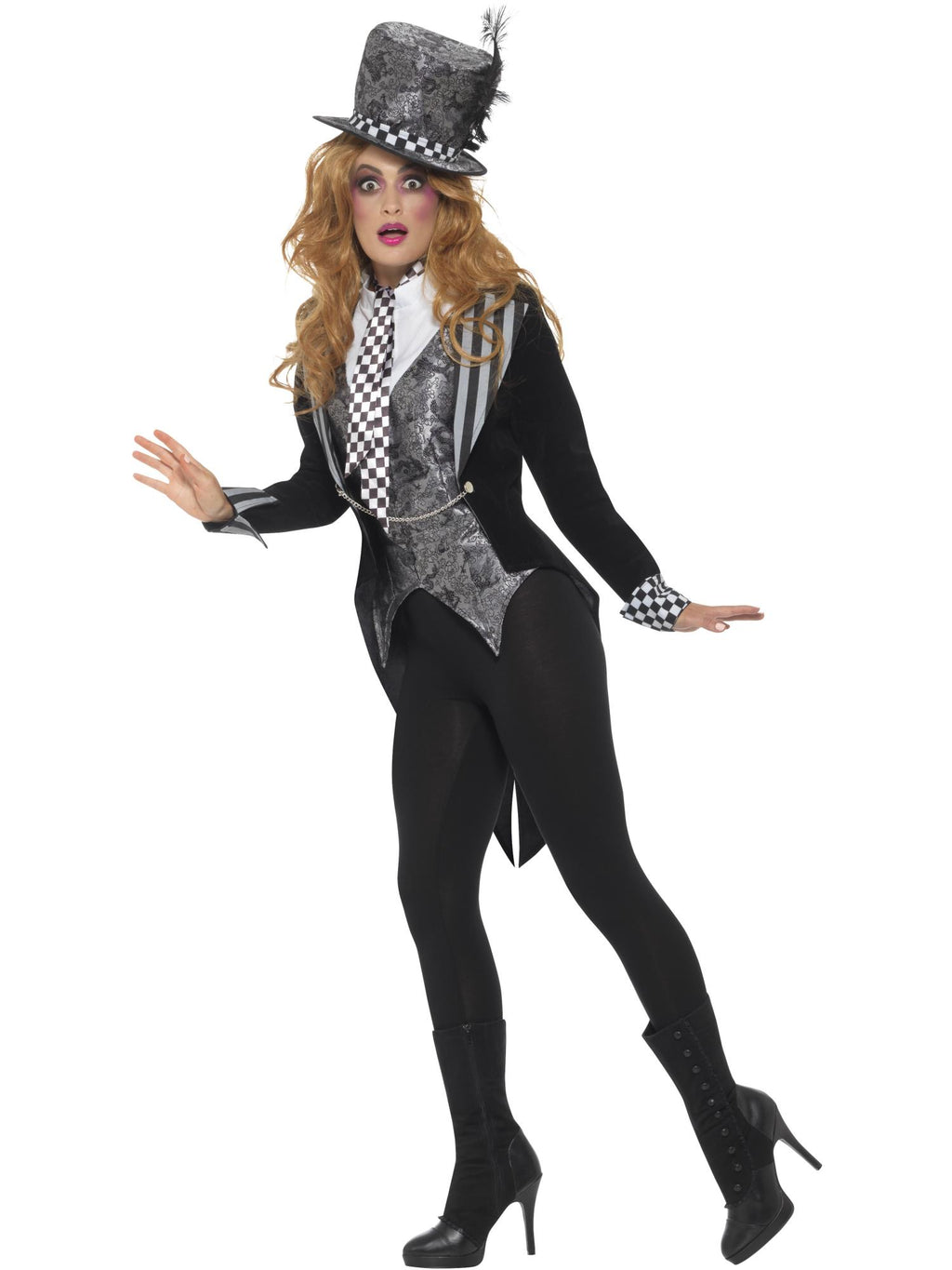 Deluxe Dark Miss Hatter Costume, Black 3