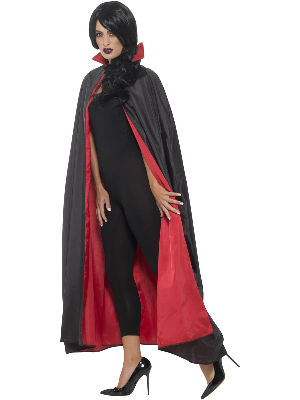 Reversible Vampire Cape, Black & Red 3
