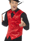 Sequin Waistcoat, Red 1