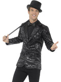 Sequin Jacket, Mens, Black 1