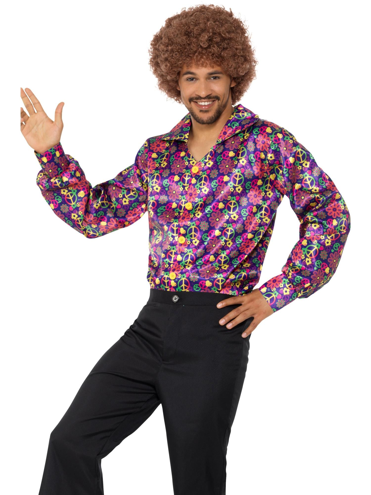 60s Psychedelic CND Shirt, Multi-Coloured 1